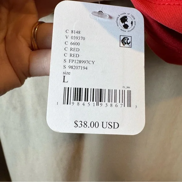 Free People intimately Still here halter top Red Camisole shirt - Picture 3 of 5